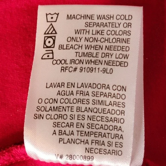 Faded Glory Red Long Sleeve Stretch Tee Shirt – Size Small - Picture 5 of 5